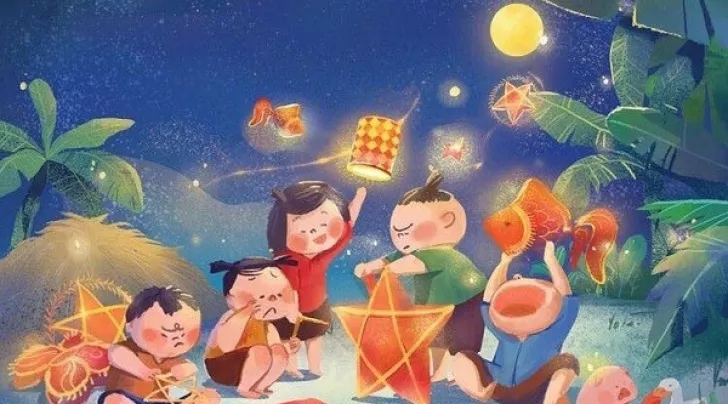 Vẽ tranh Trung thu